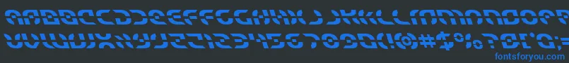 Starfighterleft Font – Blue Fonts on Black Background