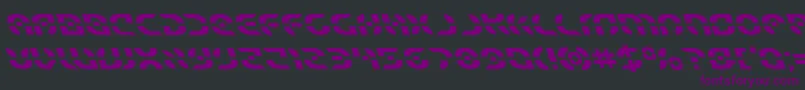 Czcionka Starfighterleft – fioletowe czcionki na czarnym tle