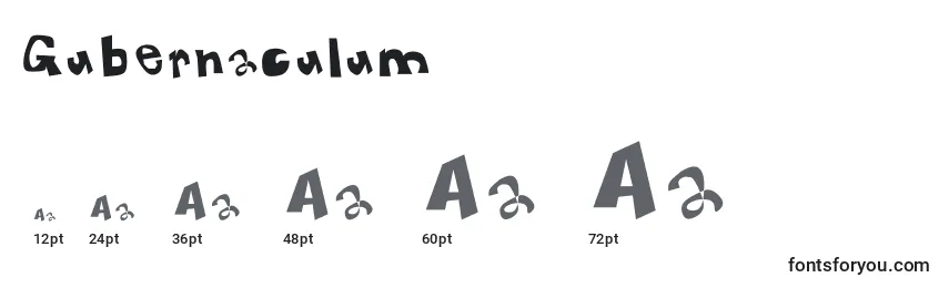Размеры шрифта Gubernaculum
