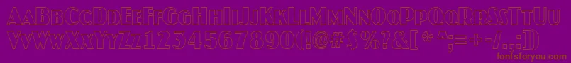 AJaspercapsotlnr Font – Brown Fonts on Purple Background