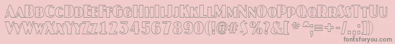 AJaspercapsotlnr-Schriftart – Graue Schriften auf rosa Hintergrund