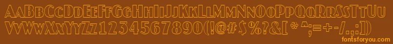 AJaspercapsotlnr Font – Orange Fonts on Brown Background