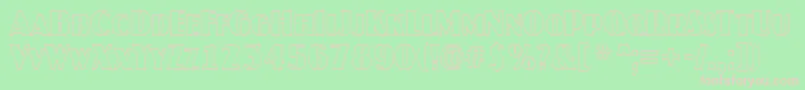 AJaspercapsotlnr Font – Pink Fonts on Green Background