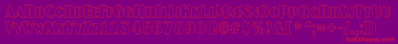 AJaspercapsotlnr Font – Red Fonts on Purple Background