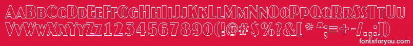 AJaspercapsotlnr Font – White Fonts on Red Background