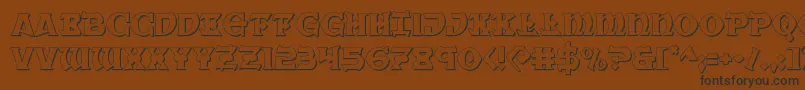 Warpriest3D Font – Black Fonts on Brown Background