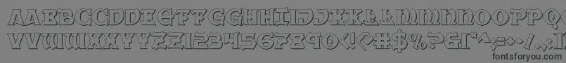 Warpriest3D Font – Black Fonts on Gray Background