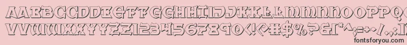 Warpriest3D Font – Black Fonts on Pink Background