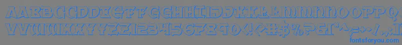 Warpriest3D Font – Blue Fonts on Gray Background