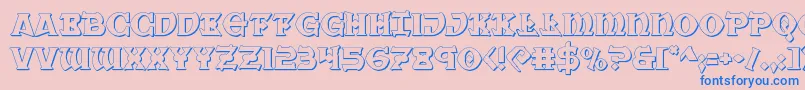 Warpriest3D Font – Blue Fonts on Pink Background