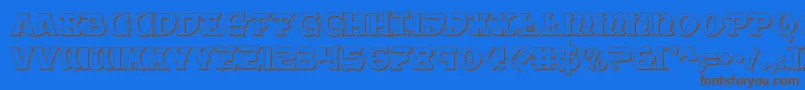 Warpriest3D Font – Brown Fonts on Blue Background