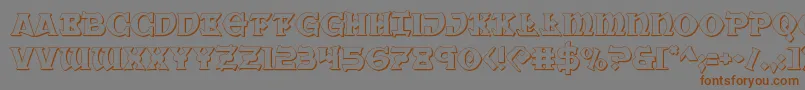 Warpriest3D Font – Brown Fonts on Gray Background