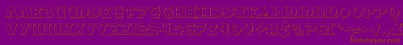 Шрифт Warpriest3D – коричневые шрифты на фиолетовом фоне