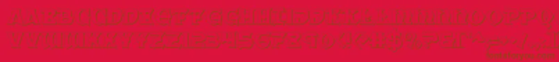 Warpriest3D Font – Brown Fonts on Red Background
