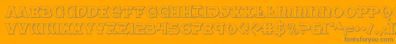 Warpriest3D Font – Gray Fonts on Orange Background