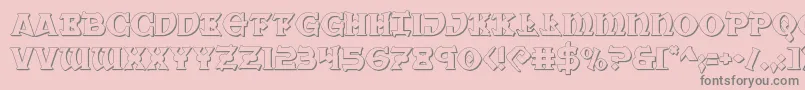 Warpriest3D Font – Gray Fonts on Pink Background