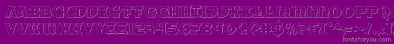 Warpriest3D Font – Gray Fonts on Purple Background