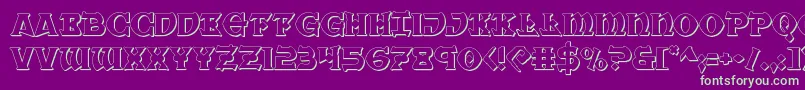 Warpriest3D Font – Green Fonts on Purple Background