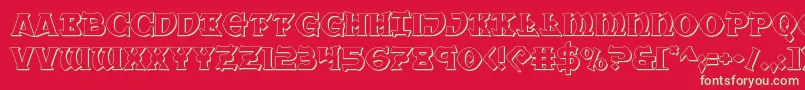 Warpriest3D Font – Green Fonts on Red Background