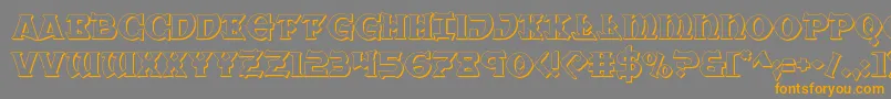 Warpriest3D Font – Orange Fonts on Gray Background