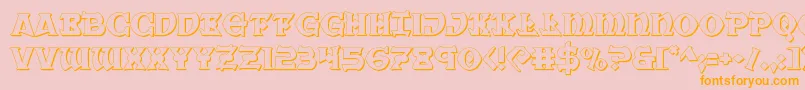 Warpriest3D Font – Orange Fonts on Pink Background