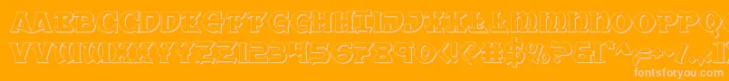 Warpriest3D Font – Pink Fonts on Orange Background