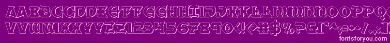 Warpriest3D Font – Pink Fonts on Purple Background