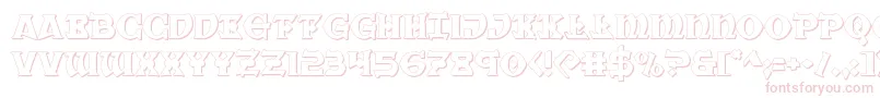 Warpriest3D Font – Pink Fonts on White Background