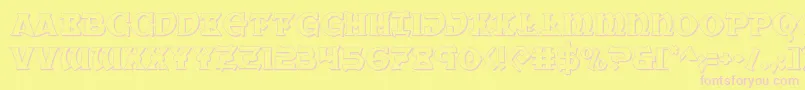 Warpriest3D Font – Pink Fonts on Yellow Background