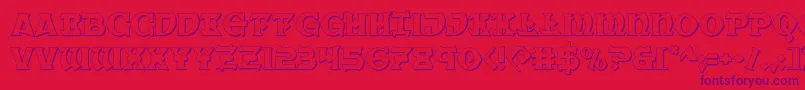 Warpriest3D Font – Purple Fonts on Red Background
