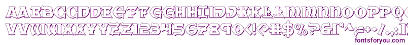 Warpriest3D Font – Purple Fonts on White Background