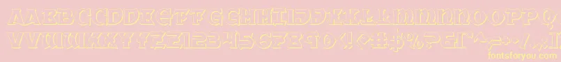 Warpriest3D Font – Yellow Fonts on Pink Background
