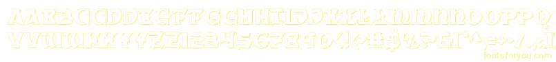Warpriest3D Font – Yellow Fonts on White Background
