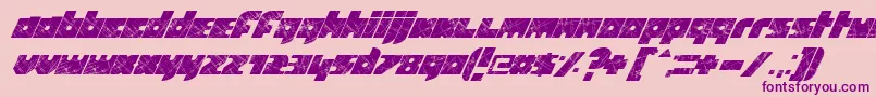 QuirdItalic Font – Purple Fonts on Pink Background