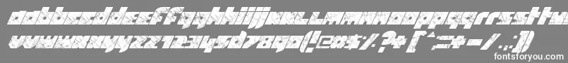 QuirdItalic Font – White Fonts on Gray Background