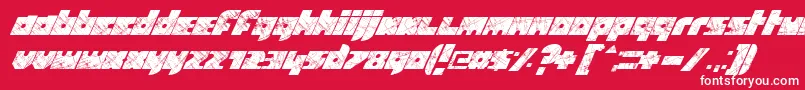 フォントQuirdItalic – 赤い背景に白い文字