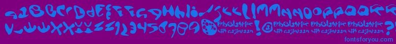 Ectoblst Font – Blue Fonts on Purple Background