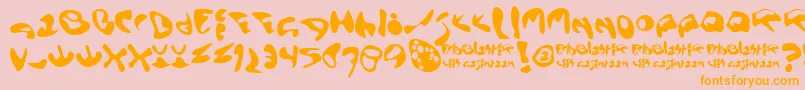 Ectoblst Font – Orange Fonts on Pink Background