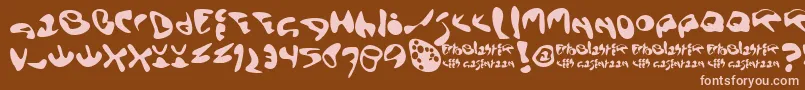 Ectoblst Font – Pink Fonts on Brown Background