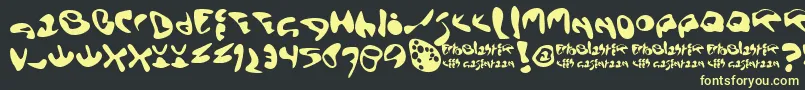 Ectoblst-fontti – keltaiset fontit mustalla taustalla