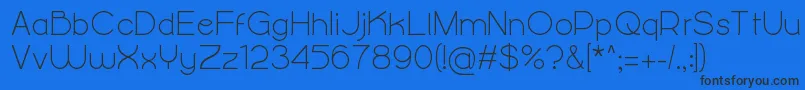 AlightyNesia Font – Black Fonts on Blue Background