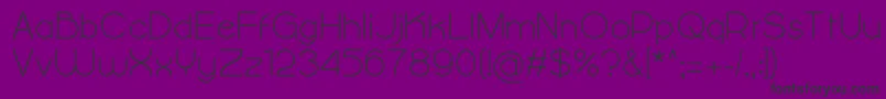 AlightyNesia-fontti – mustat fontit violetilla taustalla