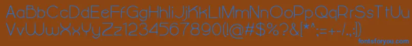 AlightyNesia Font – Blue Fonts on Brown Background