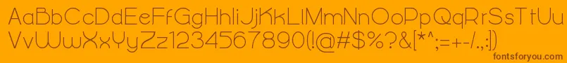 AlightyNesia Font – Brown Fonts on Orange Background