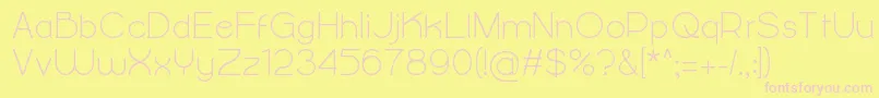 AlightyNesia Font – Pink Fonts on Yellow Background