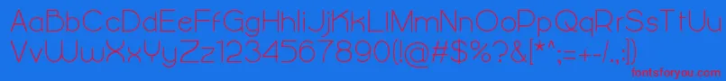 AlightyNesia Font – Red Fonts on Blue Background