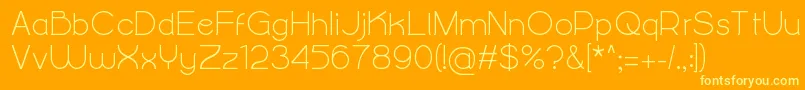 AlightyNesia Font – Yellow Fonts on Orange Background