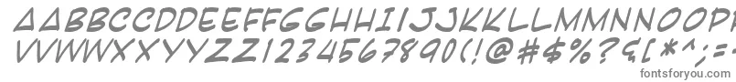 フォントKarai – 白い背景に灰色の文字