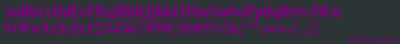 BodoniRecutBlackcondensedSsiNormal Font – Purple Fonts on Black Background