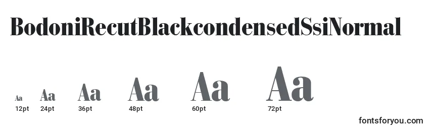 BodoniRecutBlackcondensedSsiNormal Font Sizes
